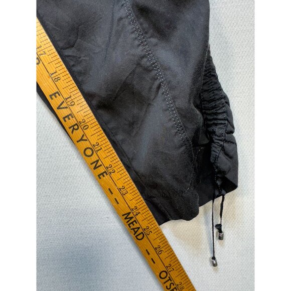 White House Black Market Women's Crop Leg Pants Size 10 Black Ruched Pockets Zip - Picture 9 of 13